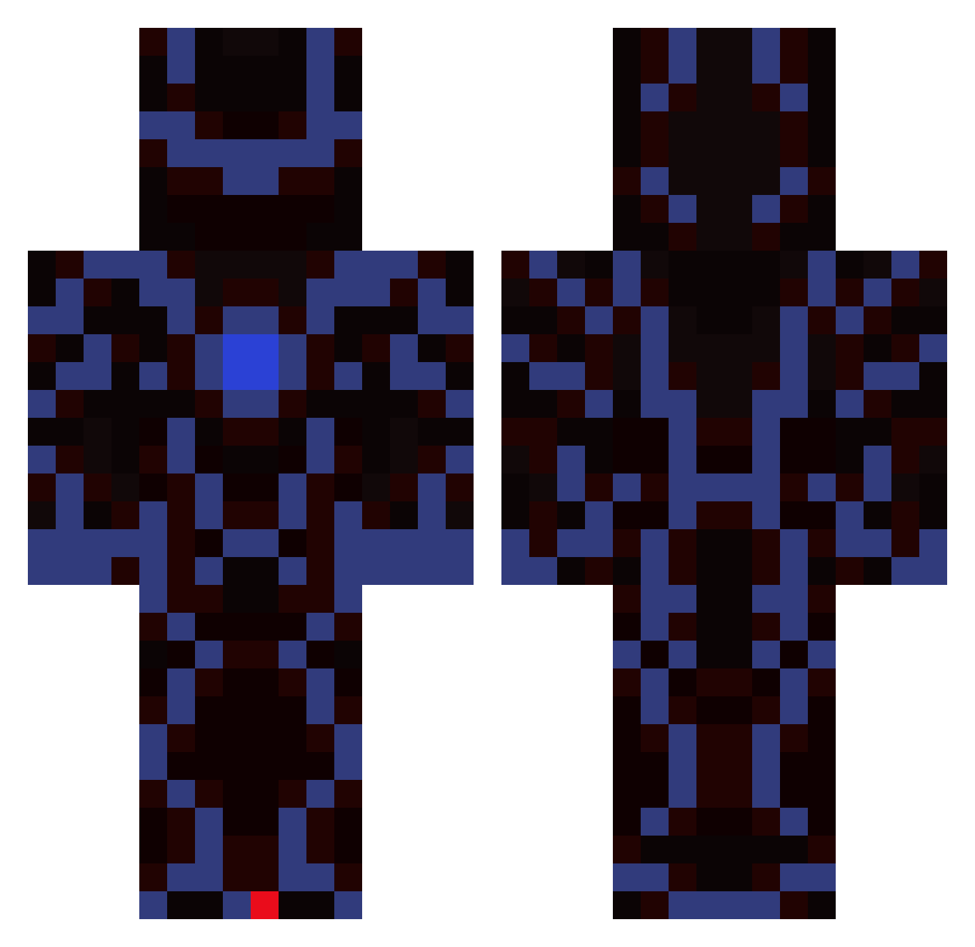 texasking72 Minecraft skin, front and back view