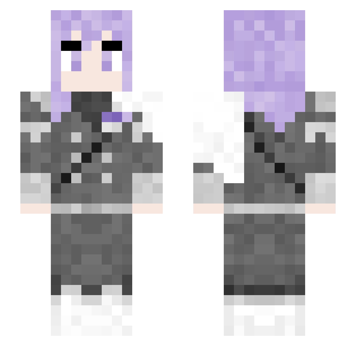 galothymosfan Minecraft skin, front and back view