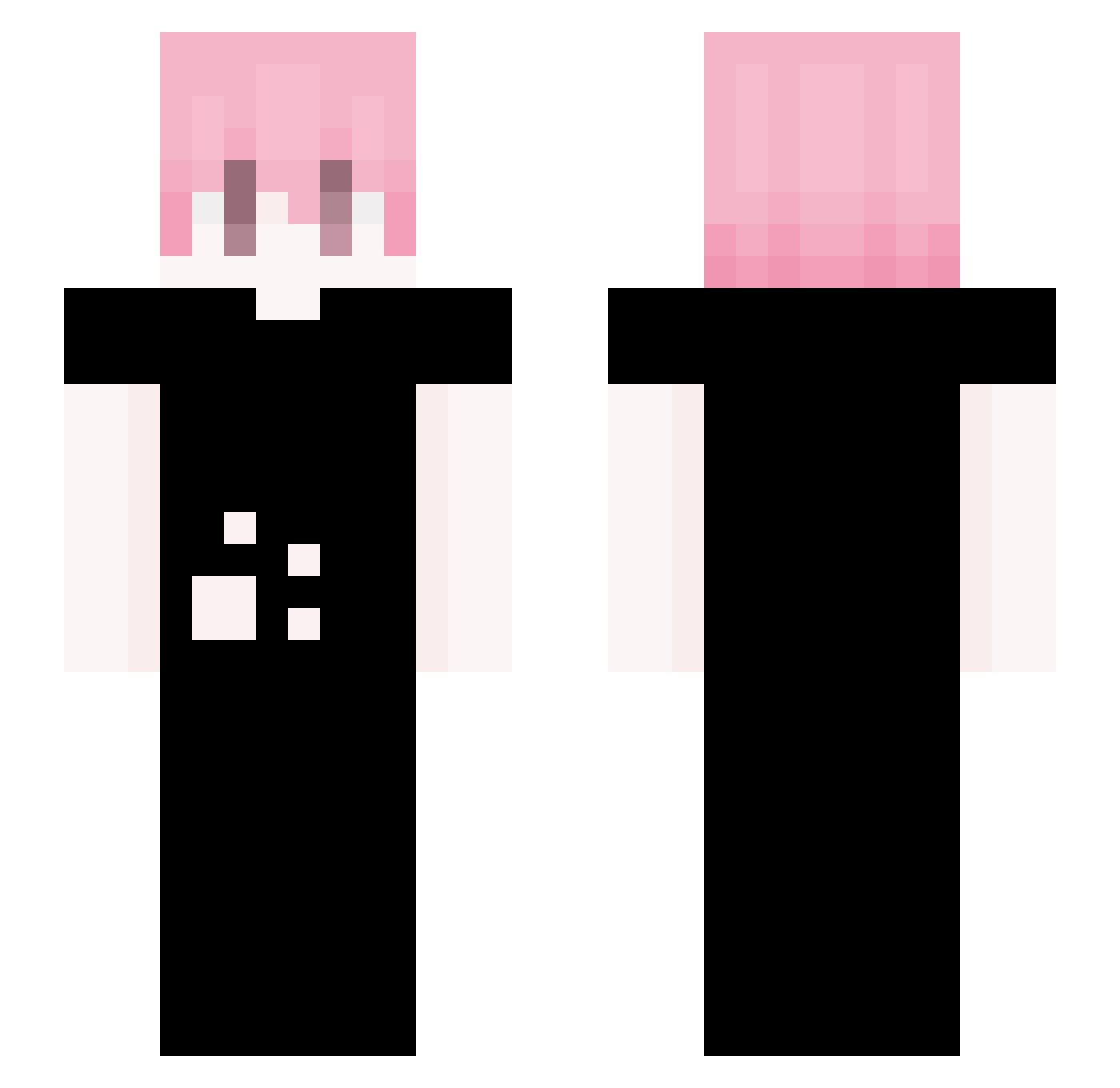 Mountan Minecraft skin, front and back view
