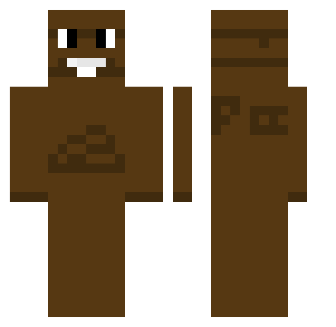 DeebohahaxD Minecraft skin, front and back view
