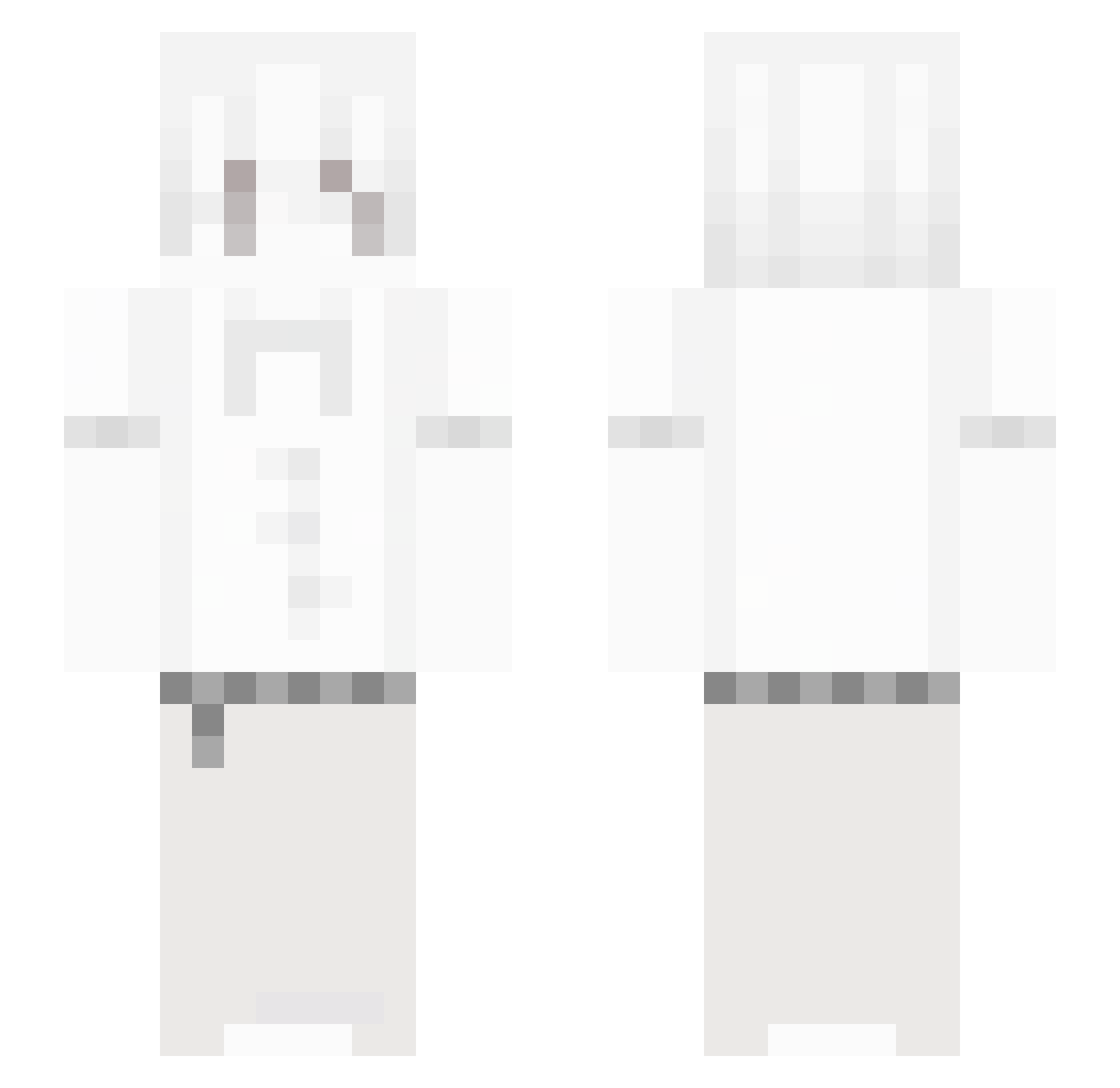 mosaikou Minecraft skin, front and back view