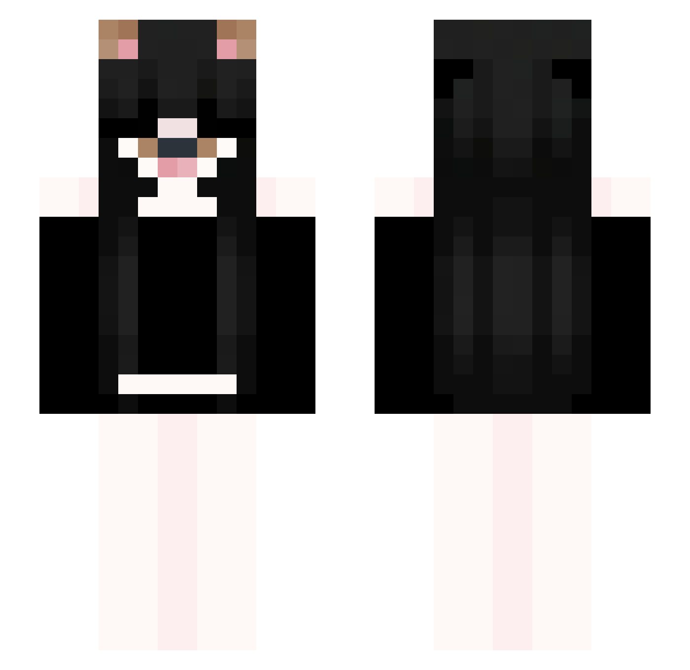 notisabellaa Minecraft skin, front and back view
