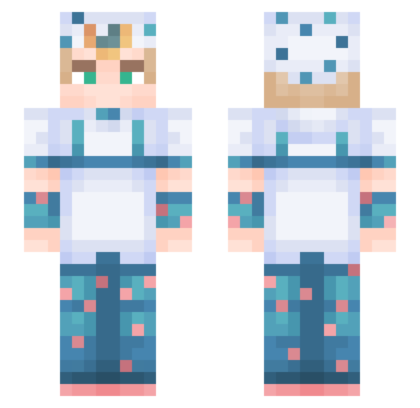 Jamesisamoron Minecraft skin, front and back view