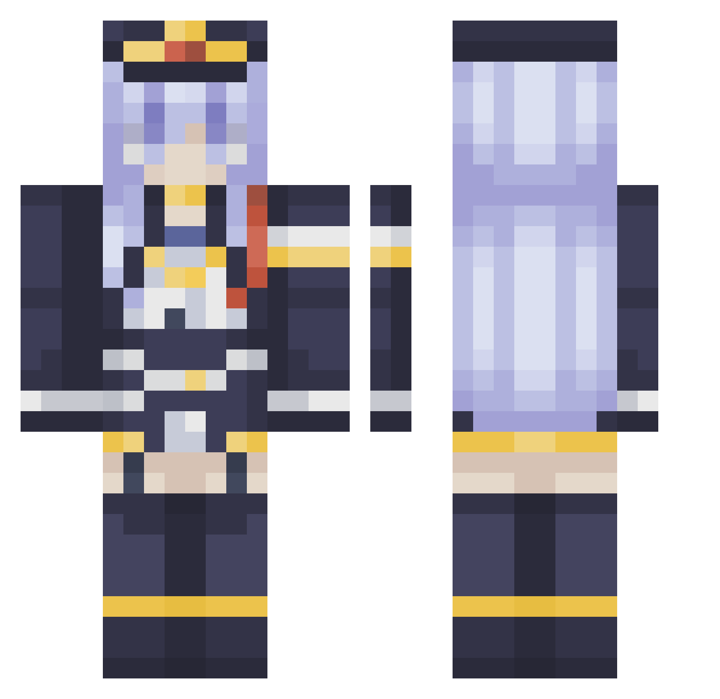 SeasonofLeaves Minecraft skin, front and back view
