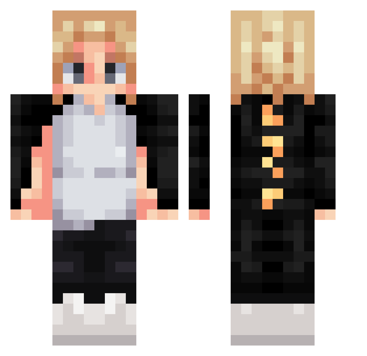 fremUnzino Minecraft skin, front and back view