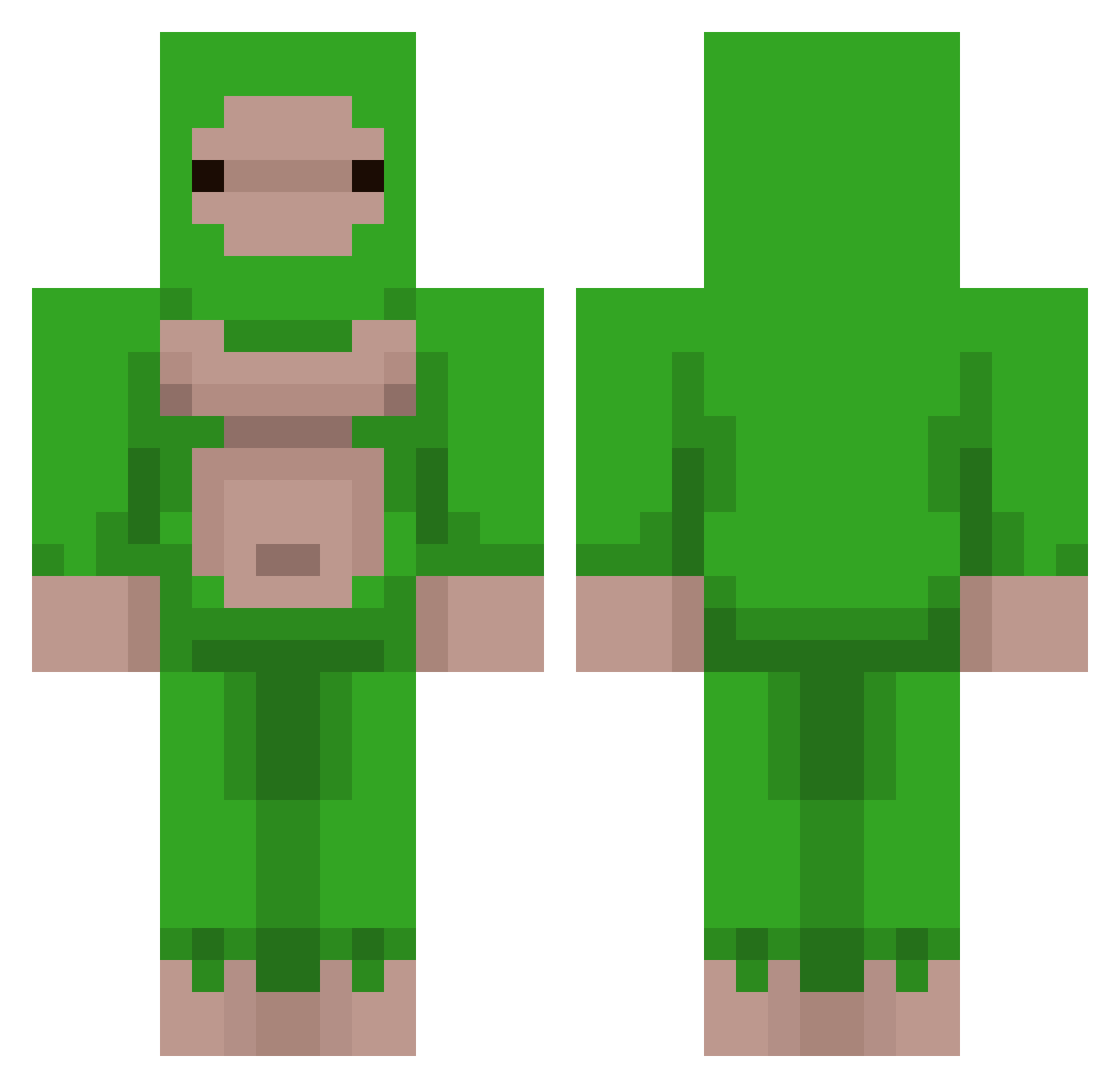 NothingIsMyName Minecraft skin, front and back view