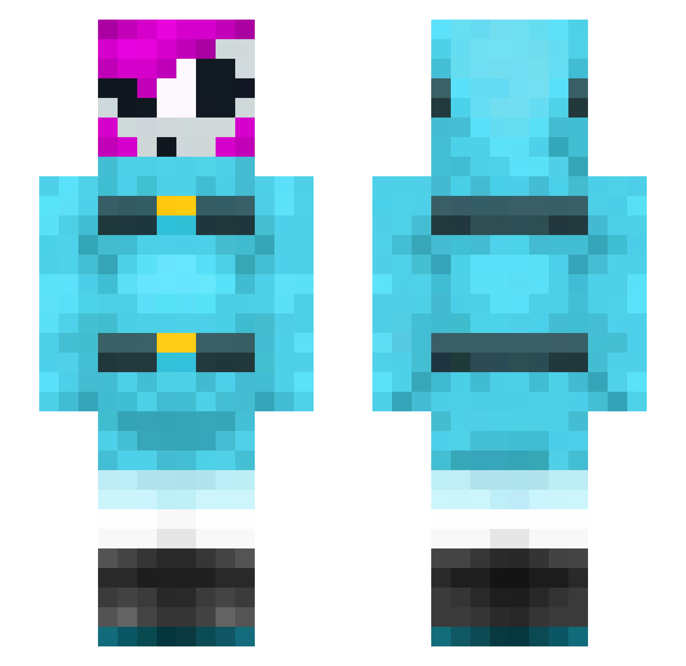 MapleCupid Minecraft skin, front and back view