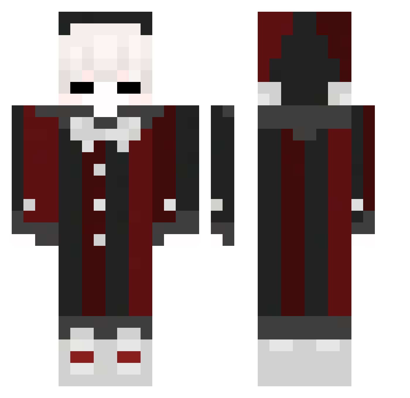 Ezx_Wzee Minecraft skin, front and back view