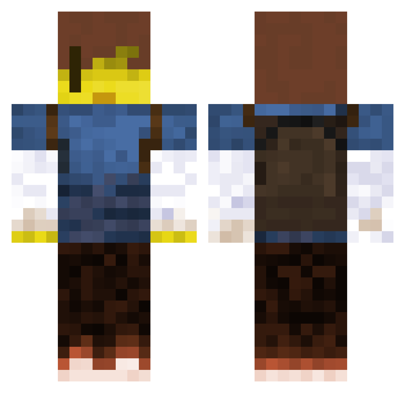 Atlyo Minecraft skin, front and back view