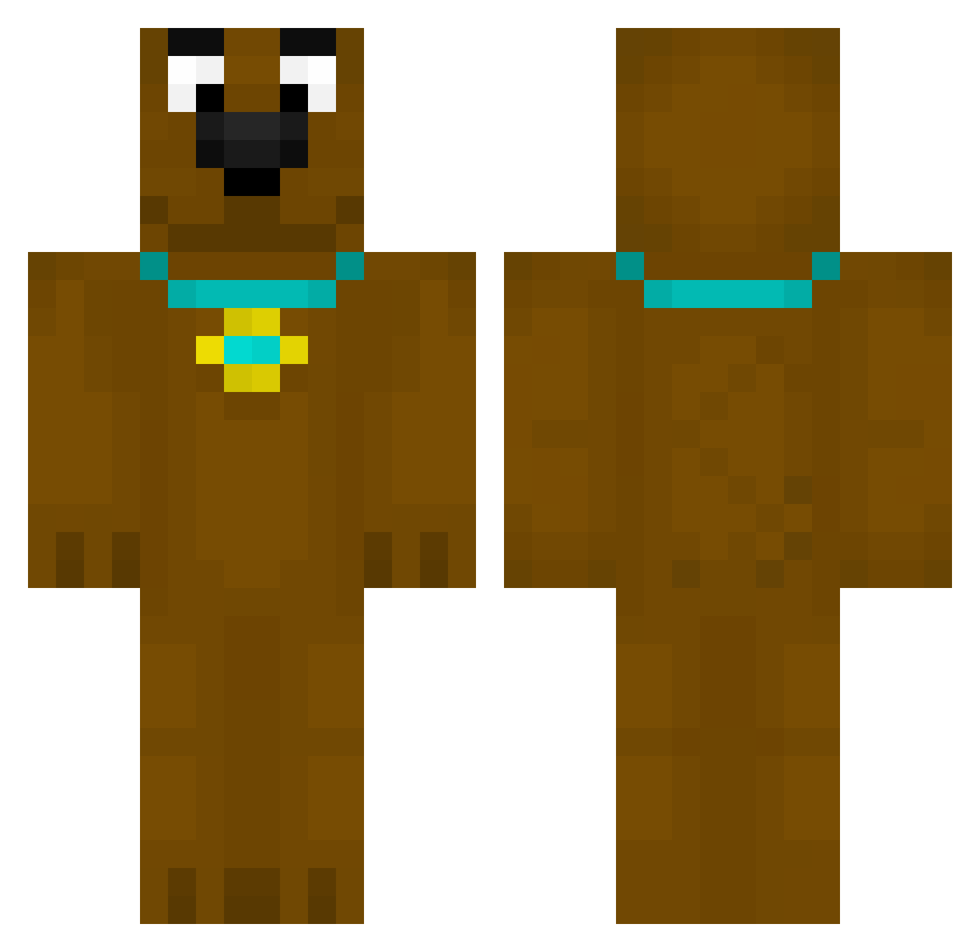 Nareezh Minecraft skin, front and back view