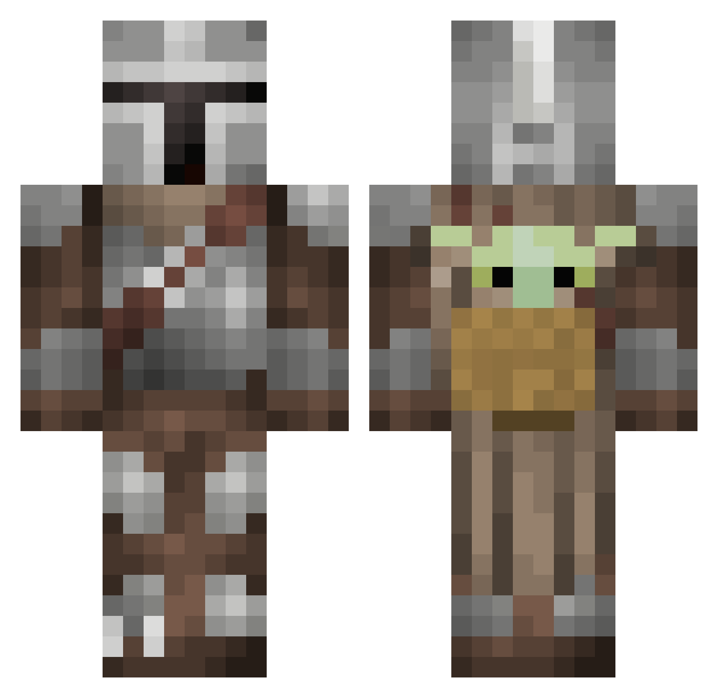 Lukiivendetta Minecraft skin, front and back view