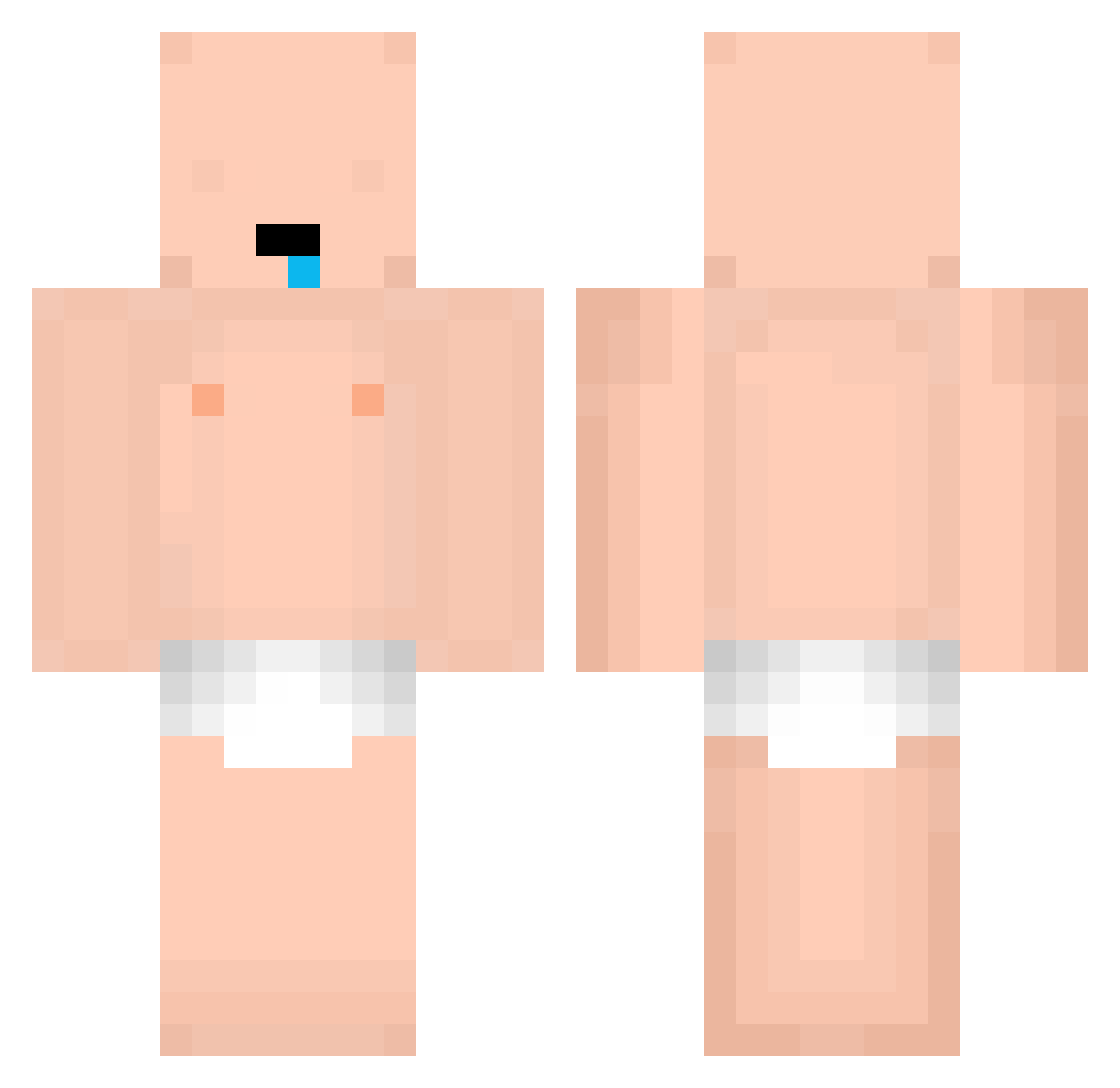 Giggityeeeee Minecraft skin, front and back view