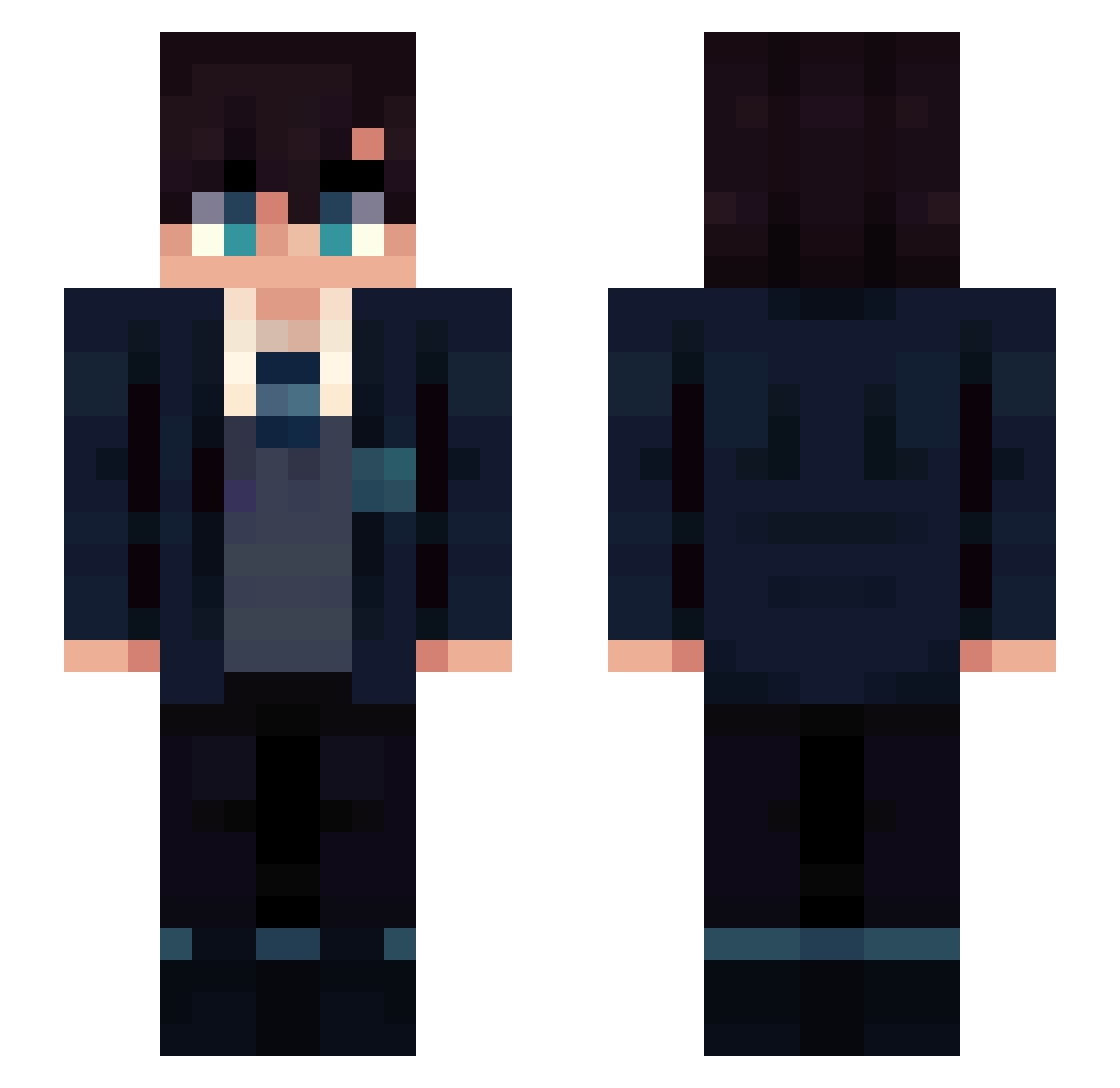 adictplayer Minecraft skin, front and back view