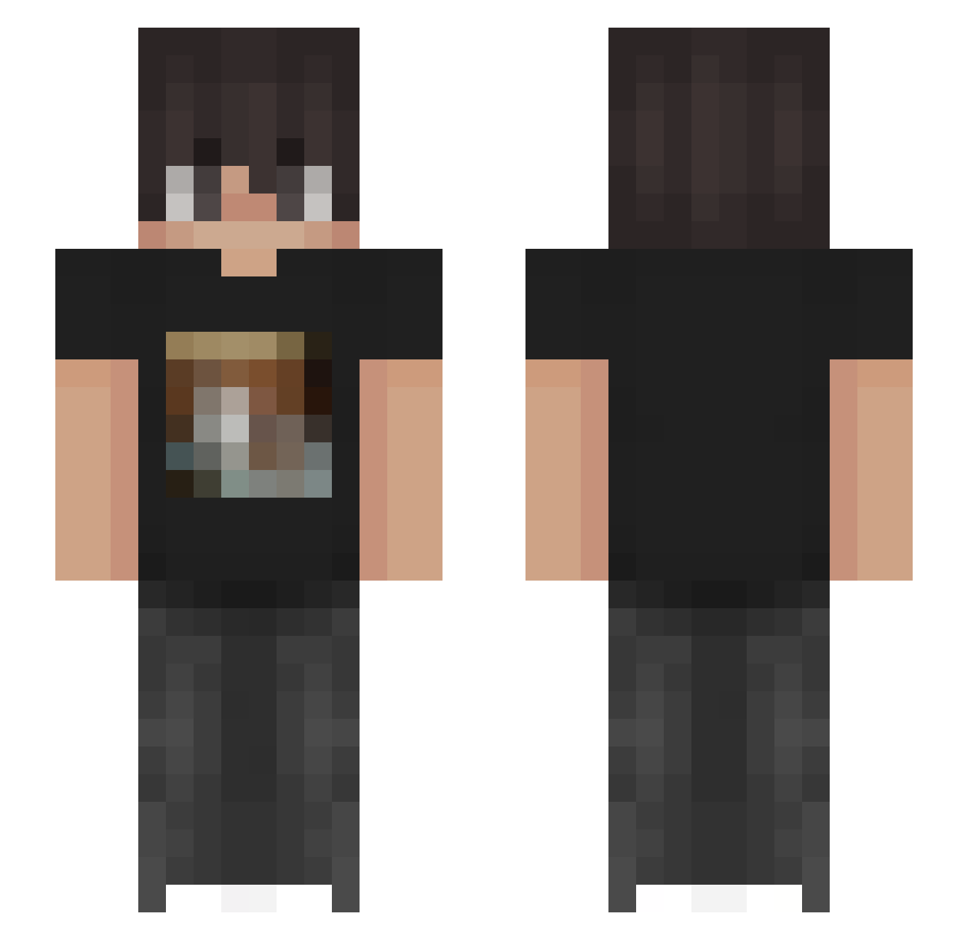 wizar_007 Minecraft skin, front and back view
