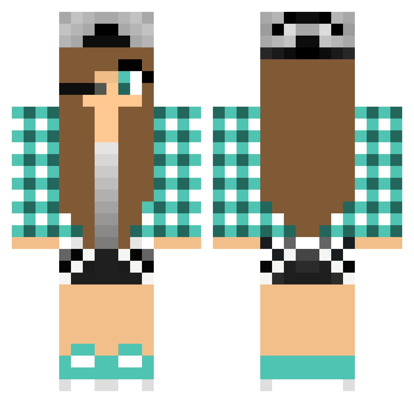 mani999 Minecraft skin, front and back view