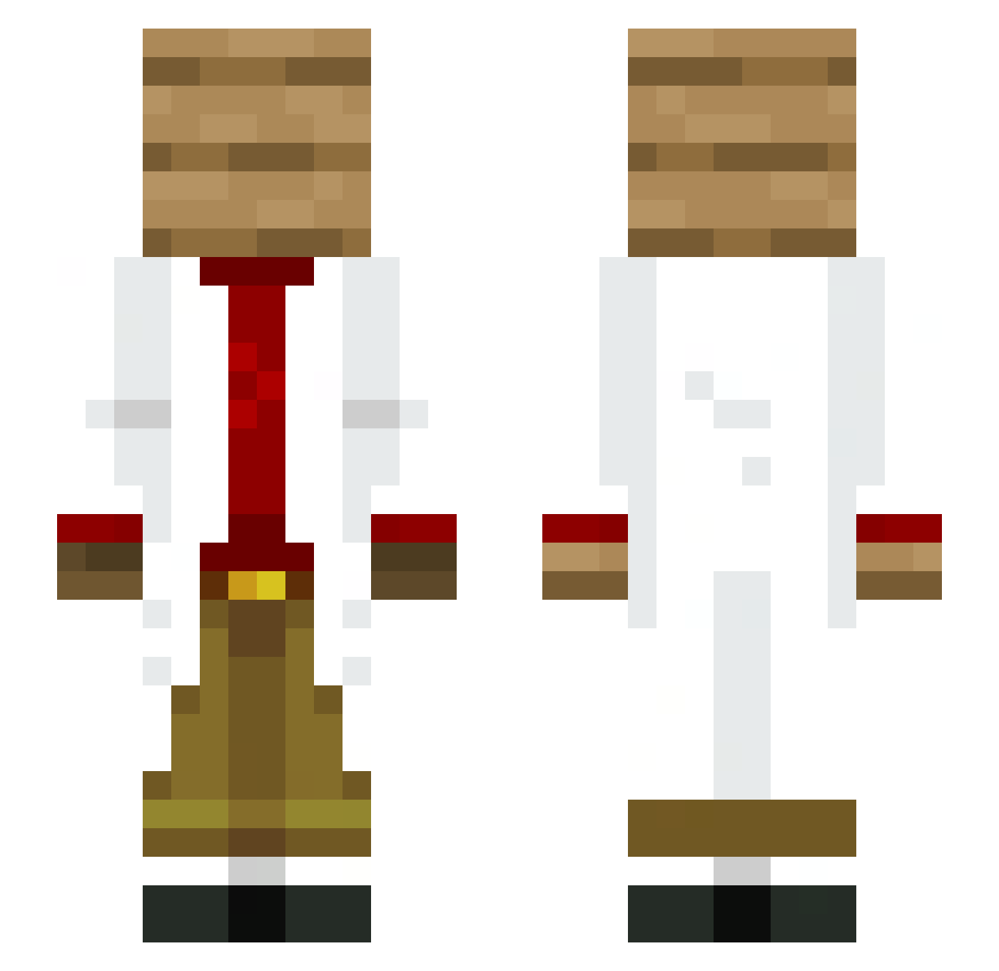 Argentum047 Minecraft skin, front and back view