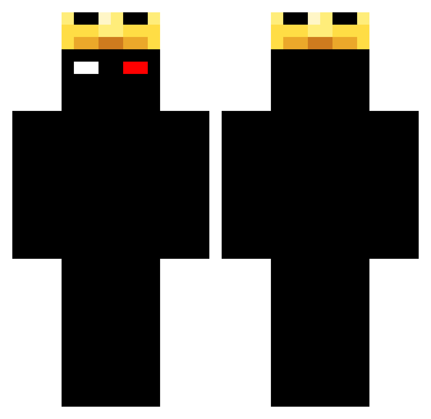 XeroX187 Minecraft skin, front and back view