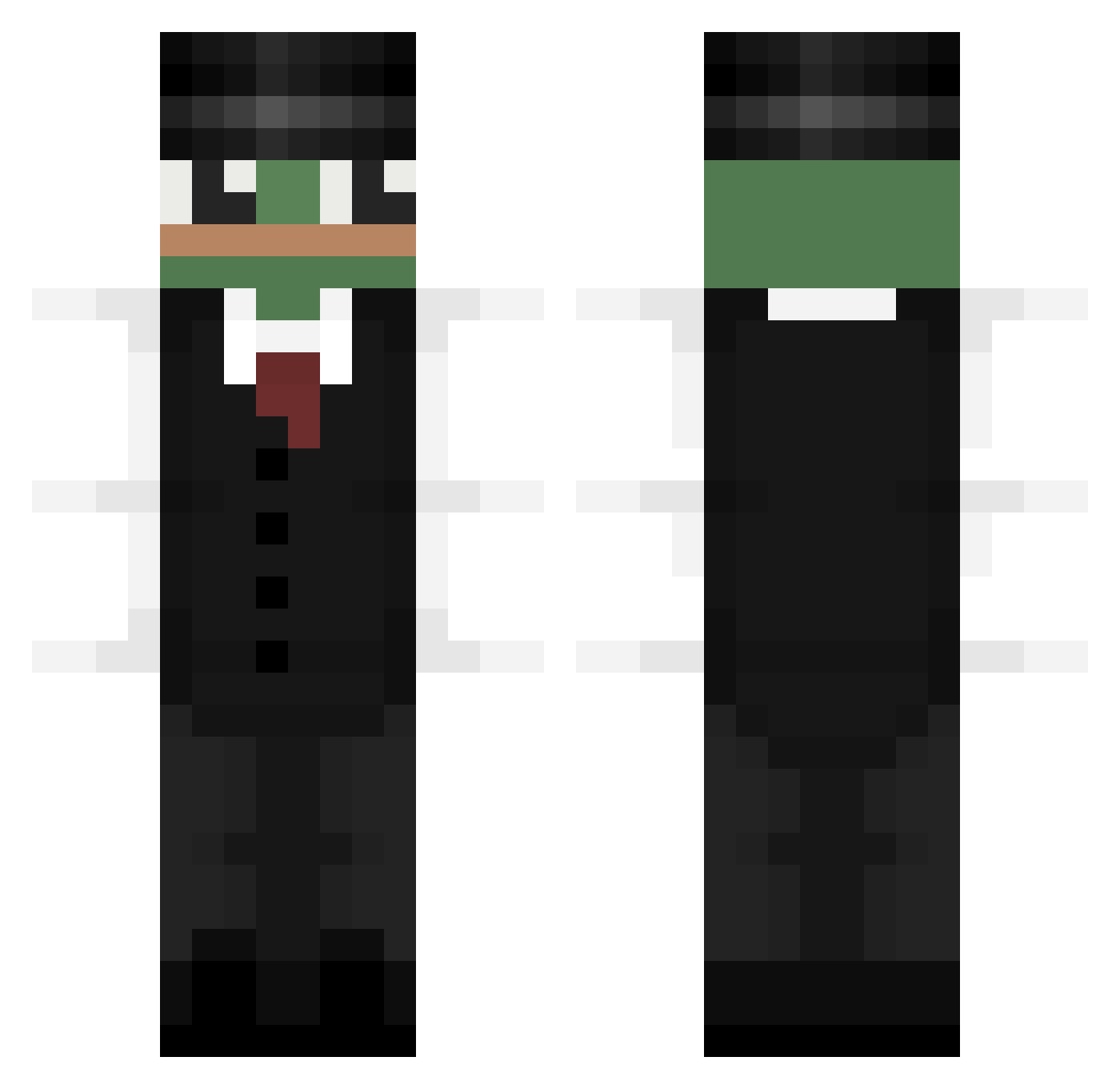 Rodrax03 Minecraft skin, front and back view