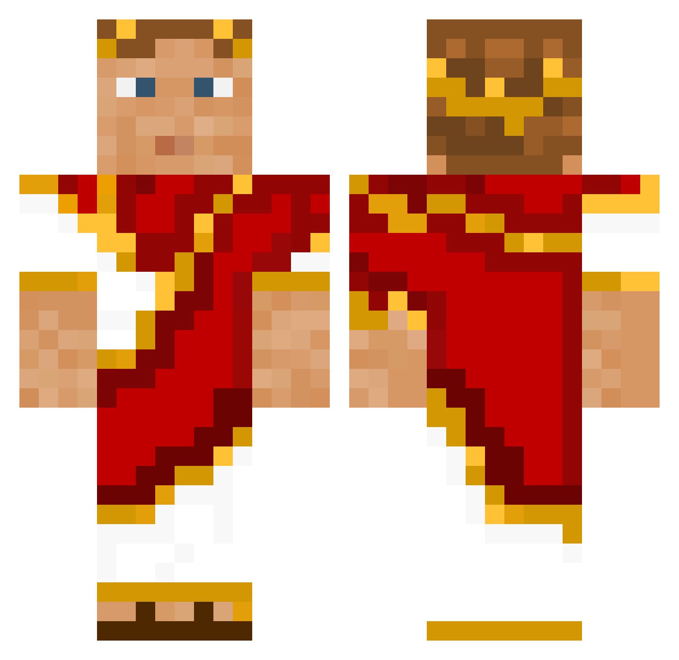 JHeimdal Minecraft skin, front and back view