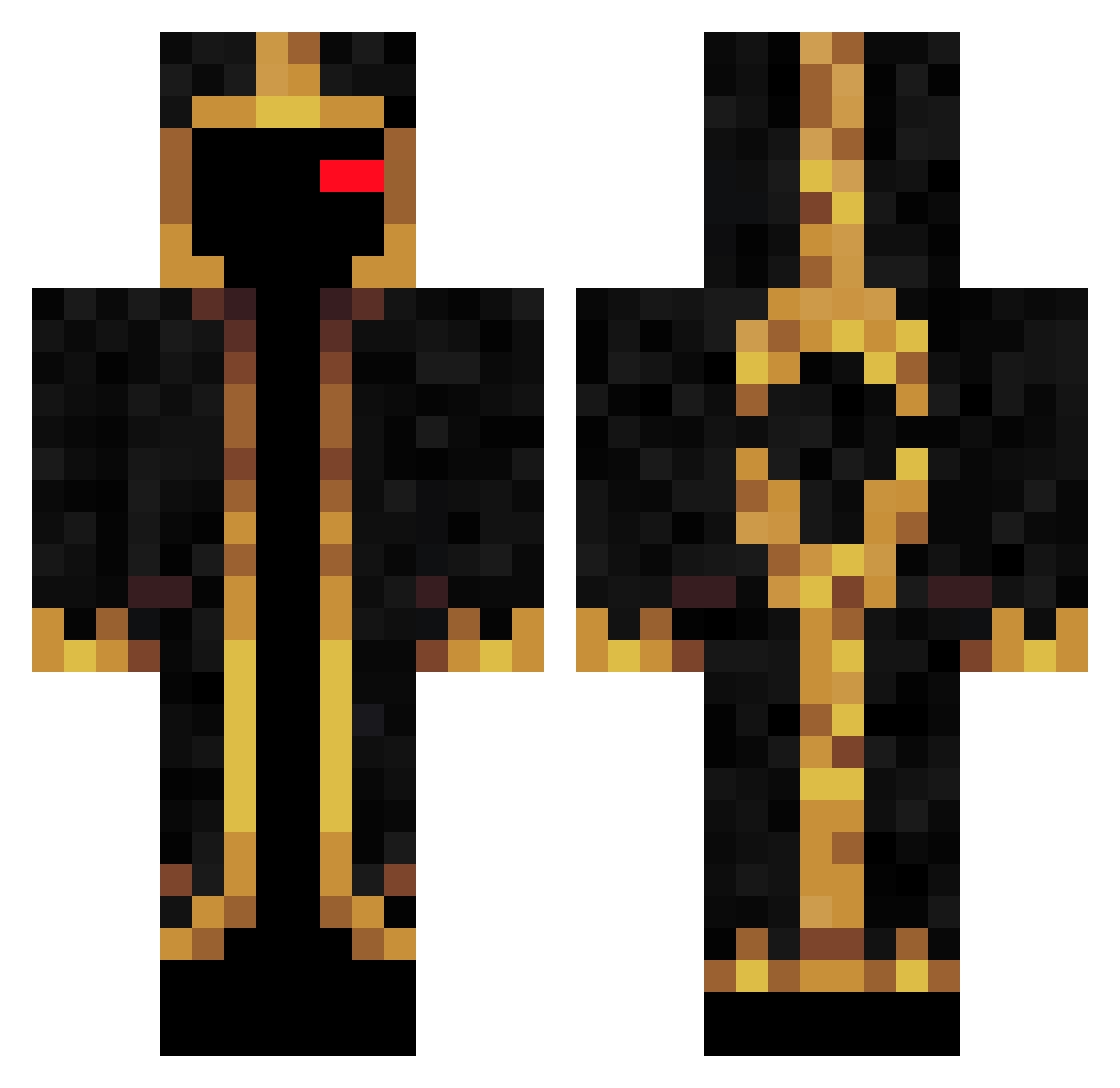 Finleyyy Minecraft skin, front and back view