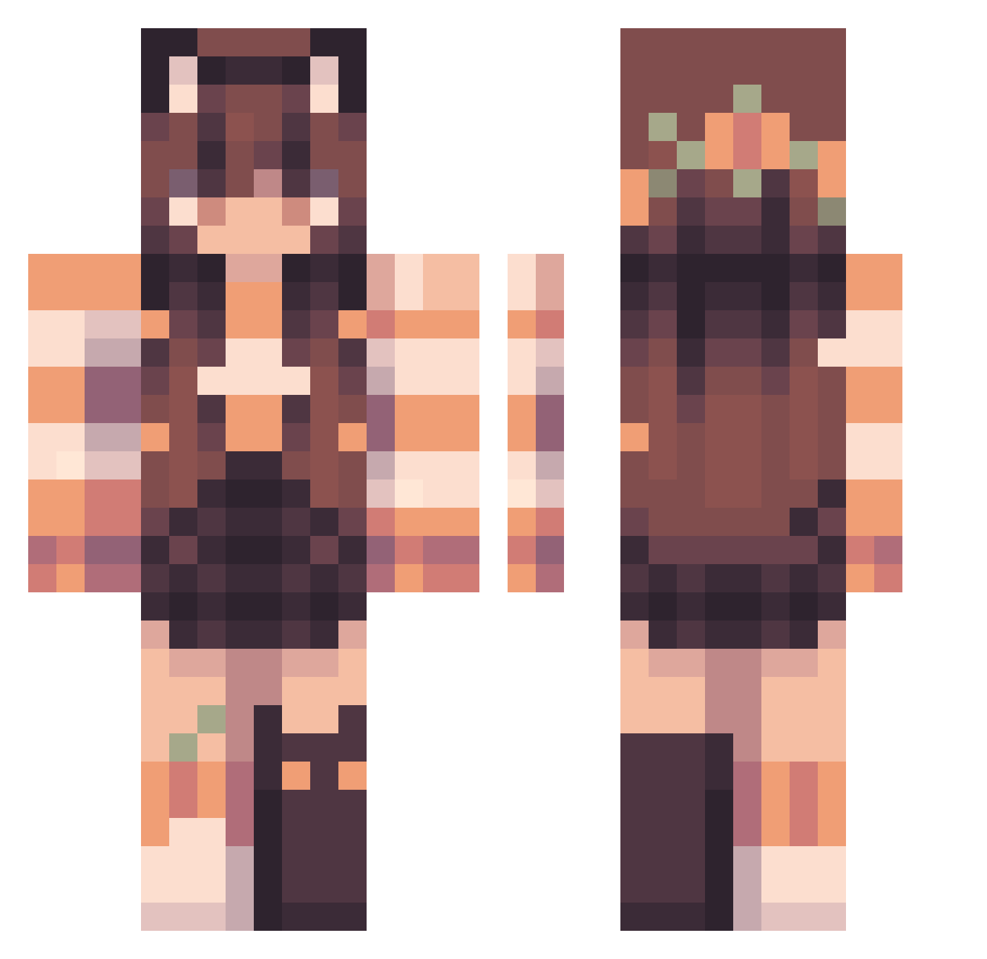 Y96PL5WB Minecraft skin, front and back view