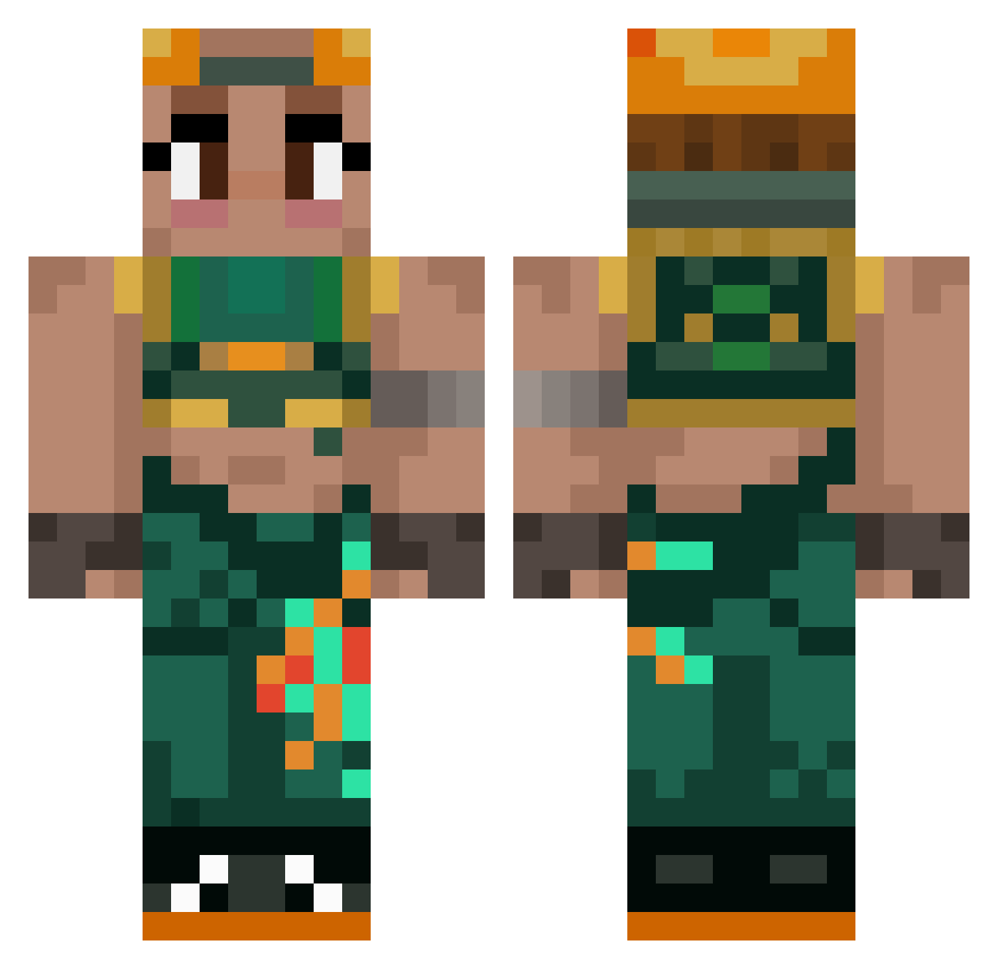 SirLeonfy Minecraft skin, front and back view