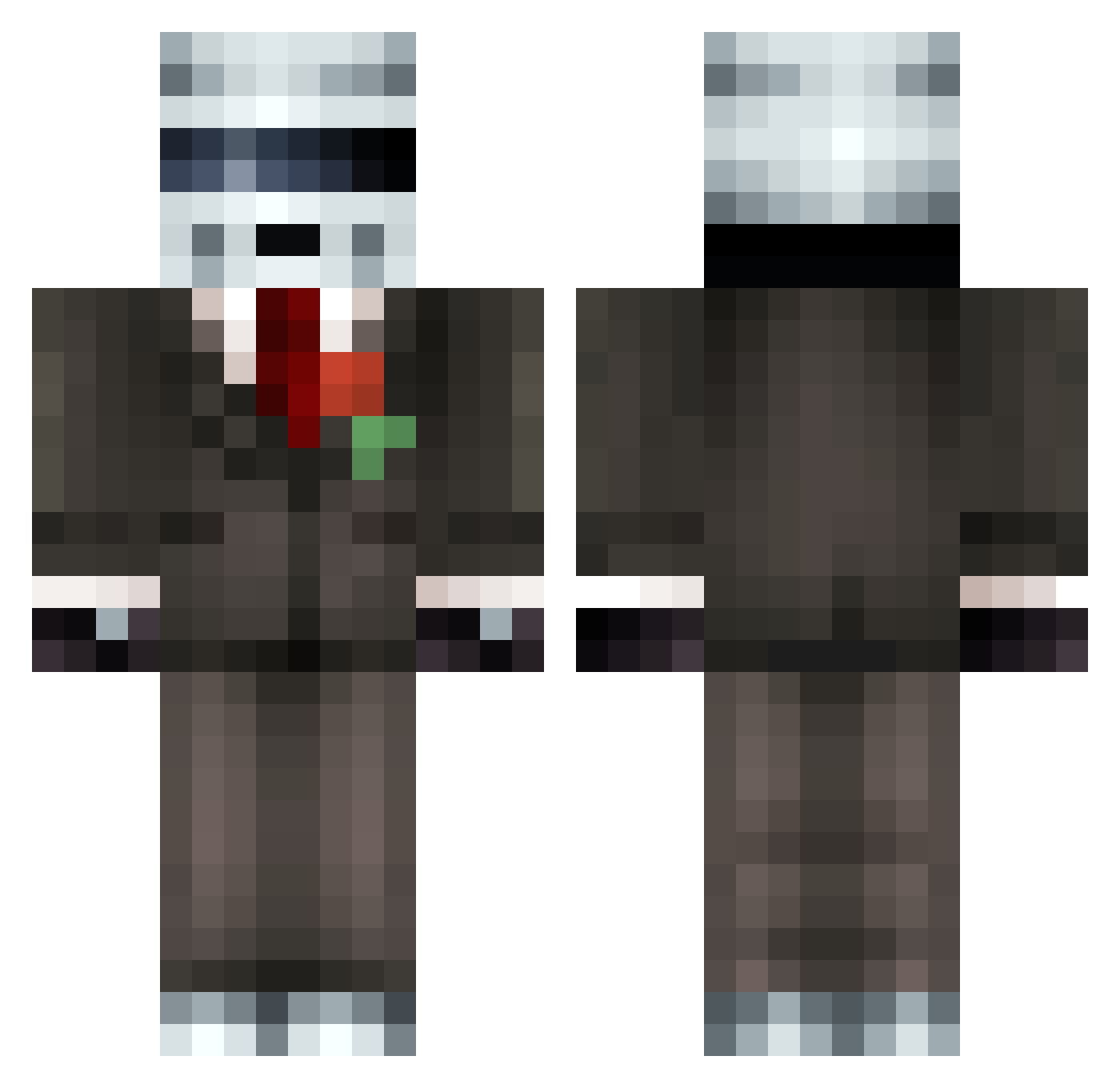 jqvv Minecraft skin, front and back view