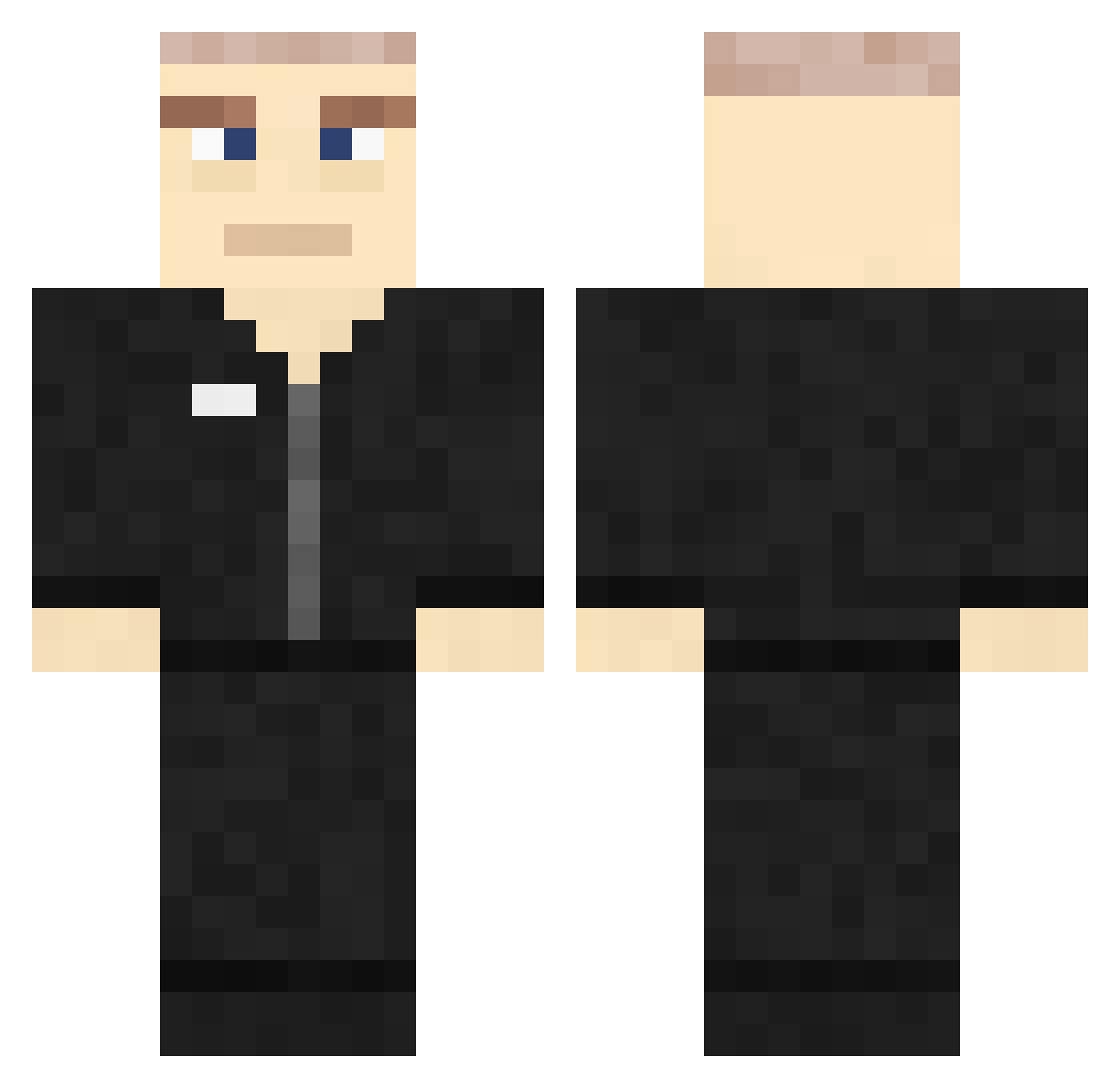Battri Minecraft skin, front and back view