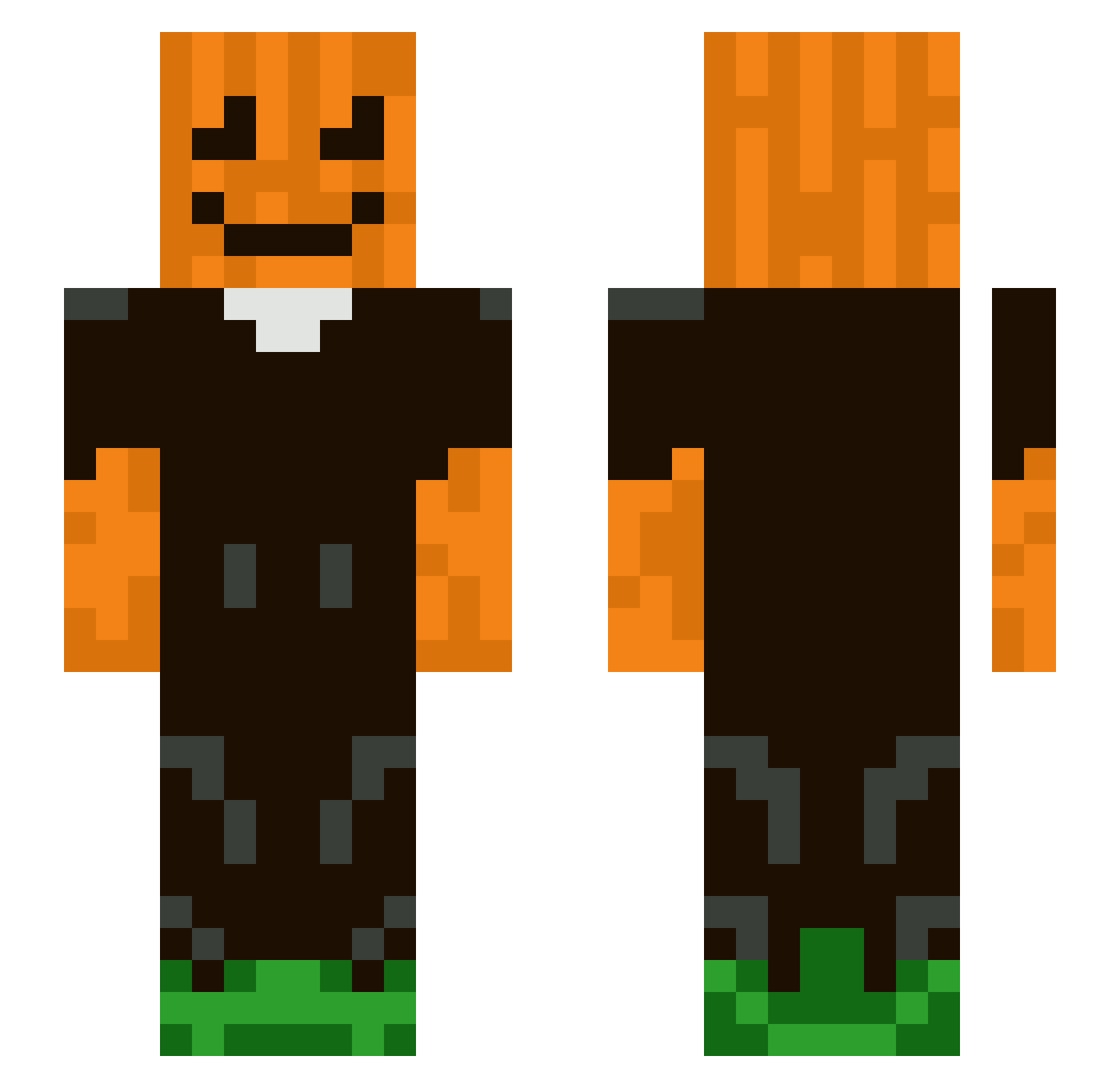 zzmegacoolpeew Minecraft skin, front and back view