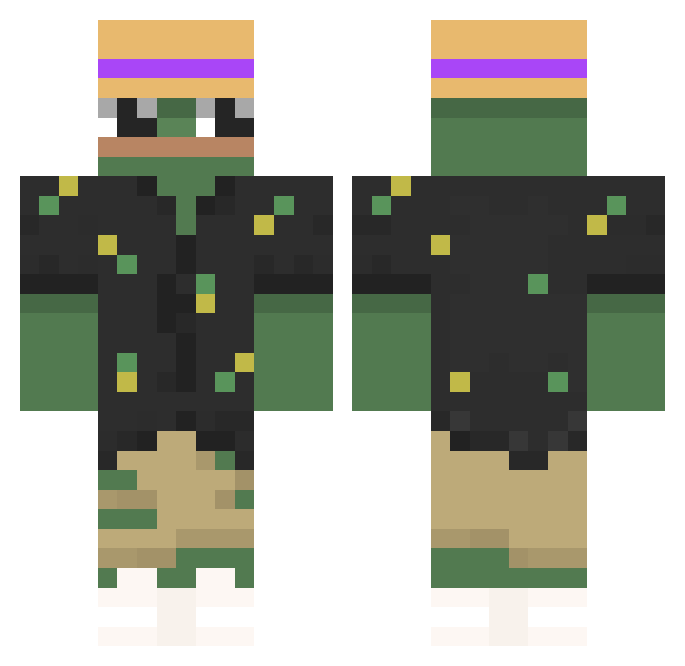 Ezis_ Minecraft skin, front and back view