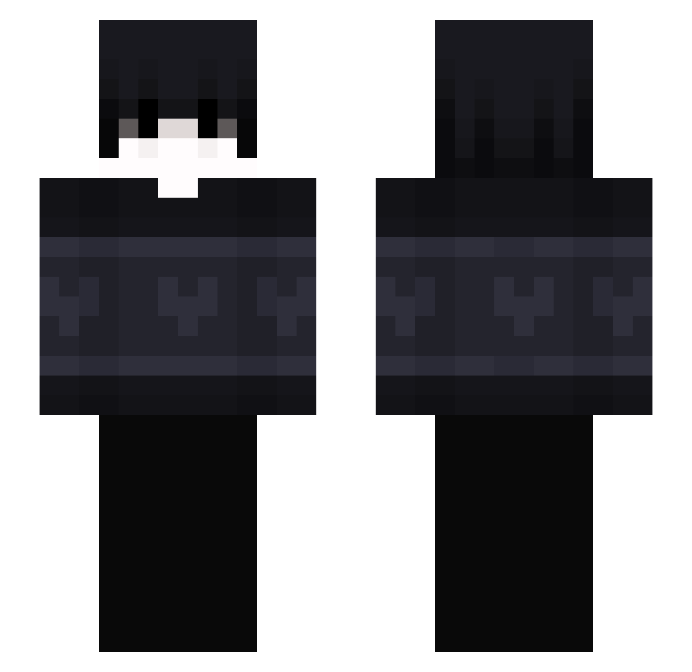 Just_AHD Minecraft skin, front and back view