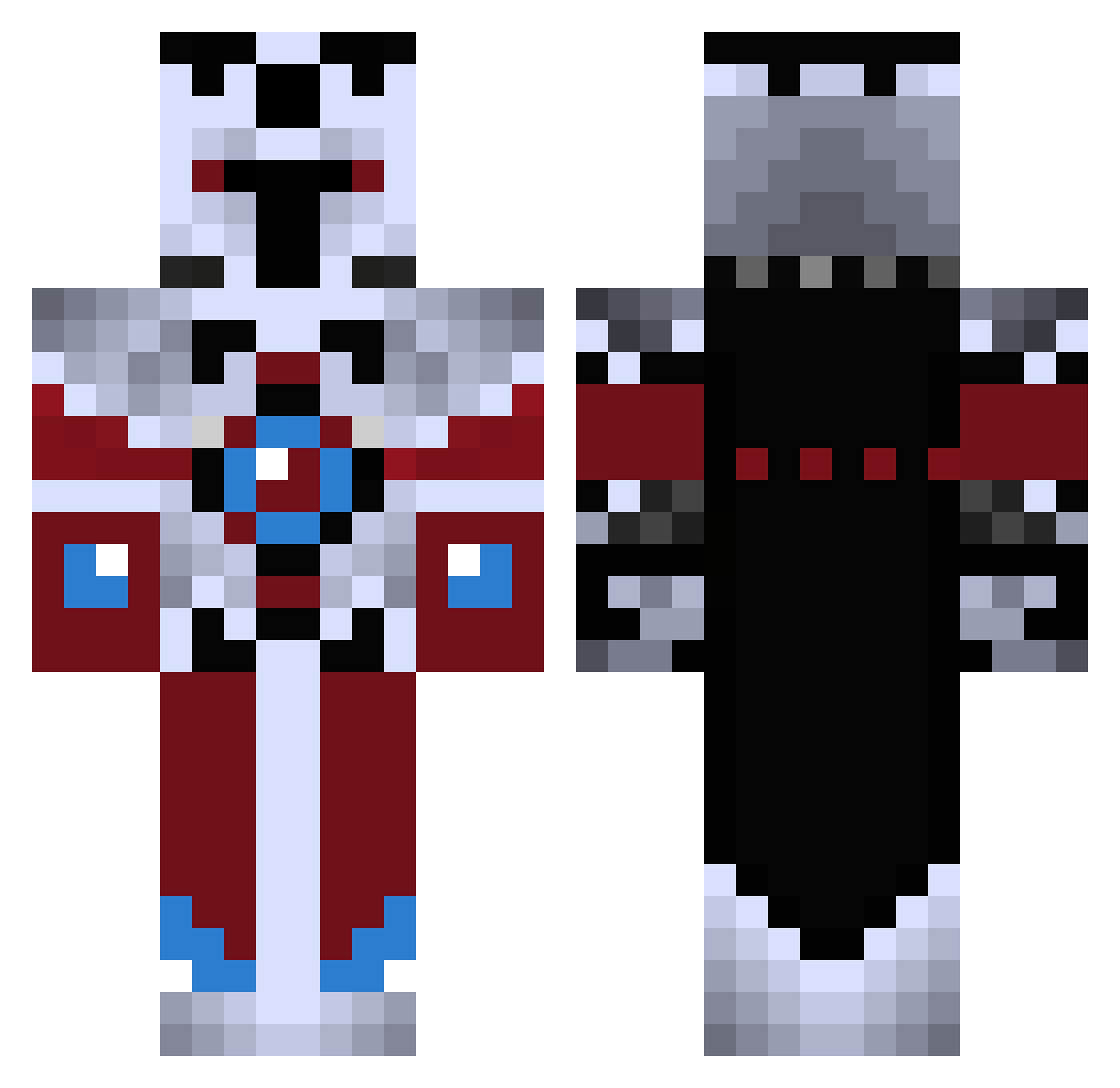 gingybeardman Minecraft skin, front and back view