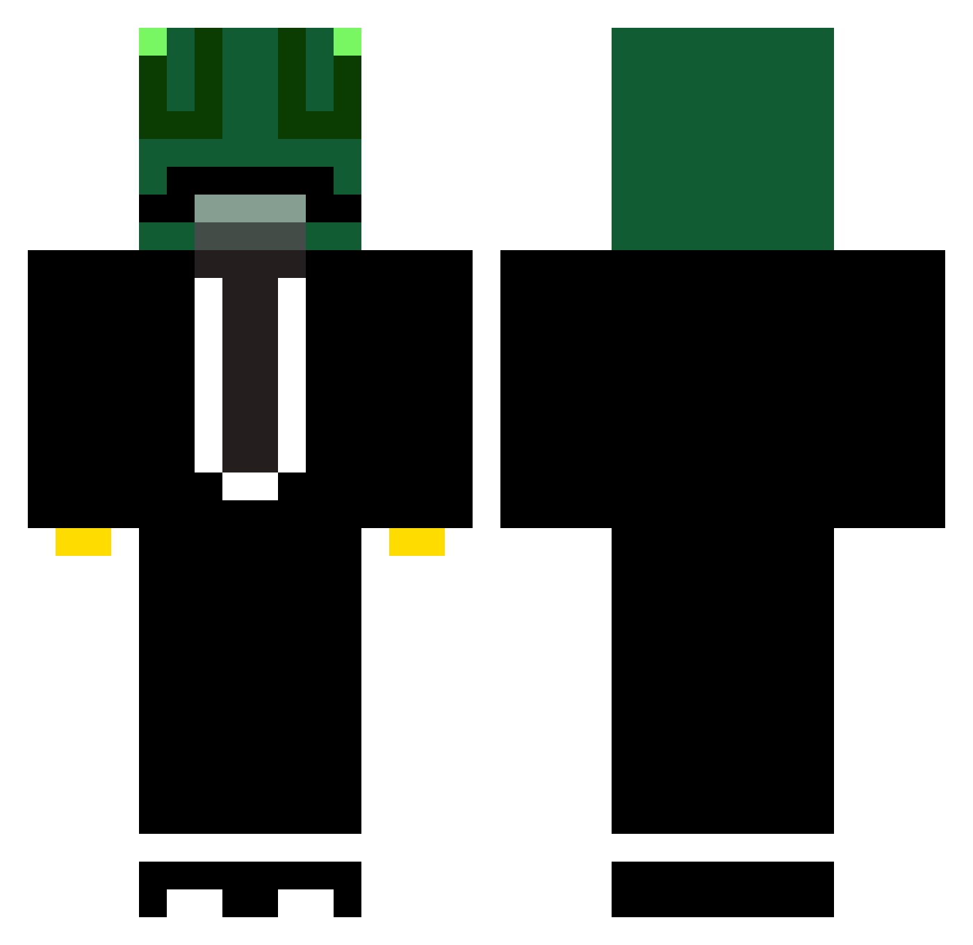 Spagofino Minecraft skin, front and back view