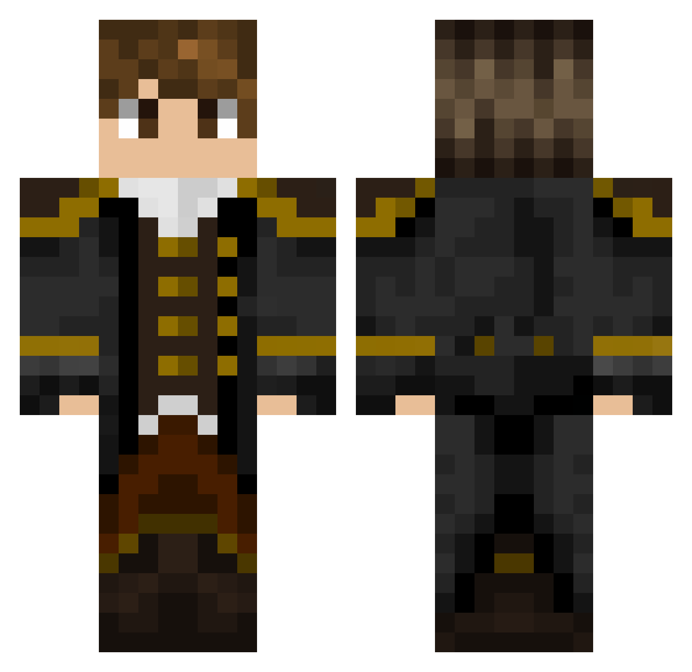 Ozzylad123 Minecraft skin, front and back view