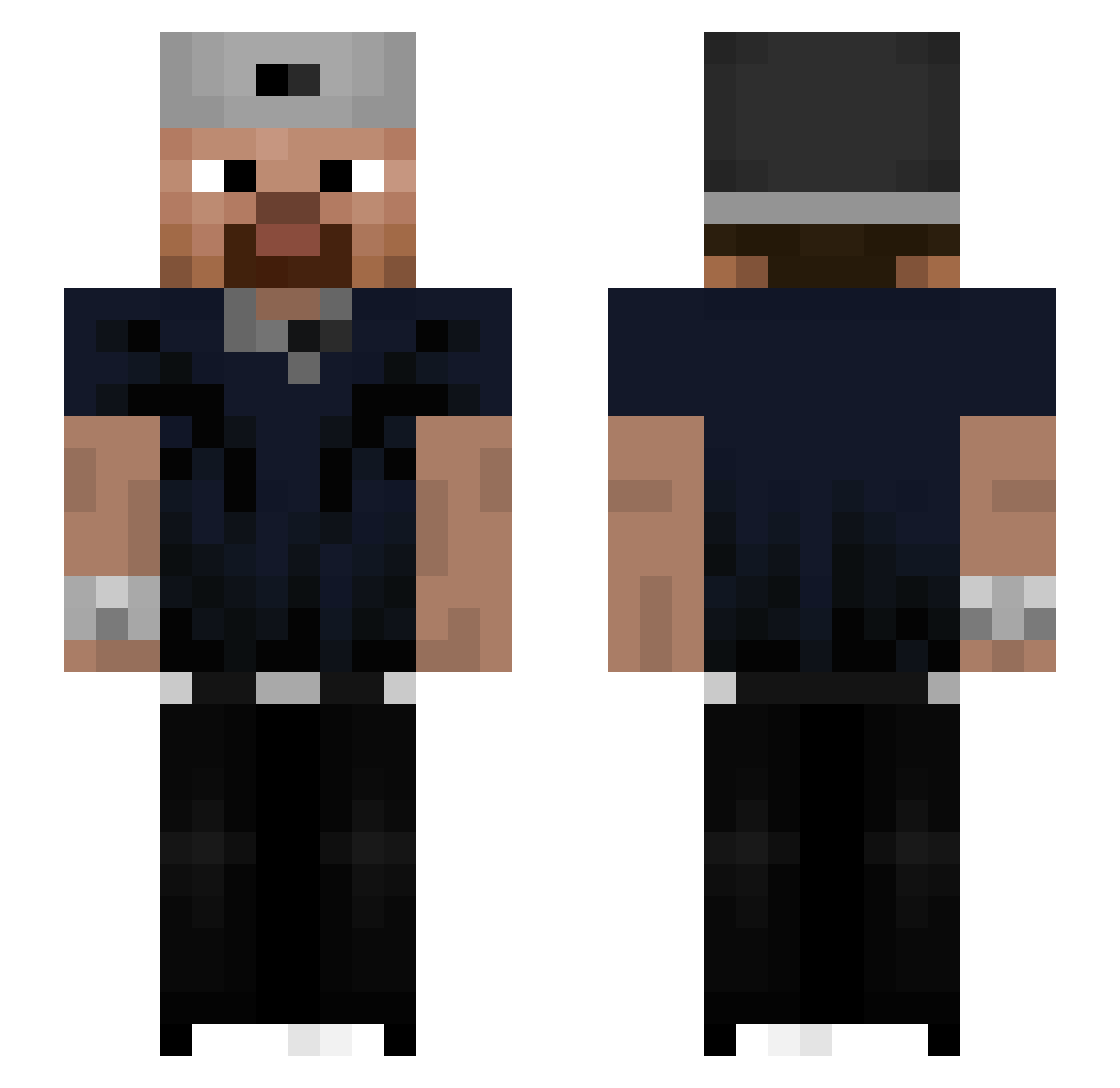 itzKimoh Minecraft skin, front and back view