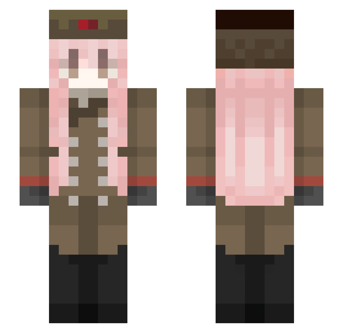 GT_3522 Minecraft skin, front and back view