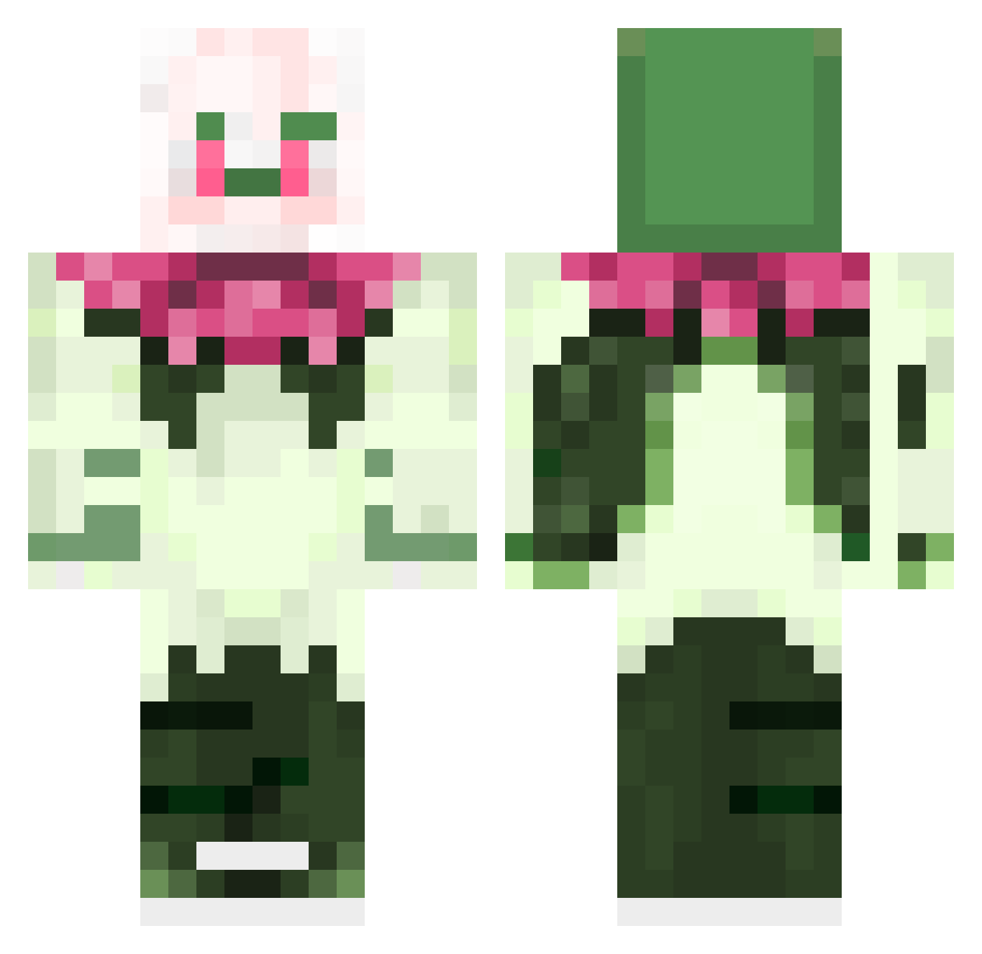 basiltrue Minecraft skin, front and back view