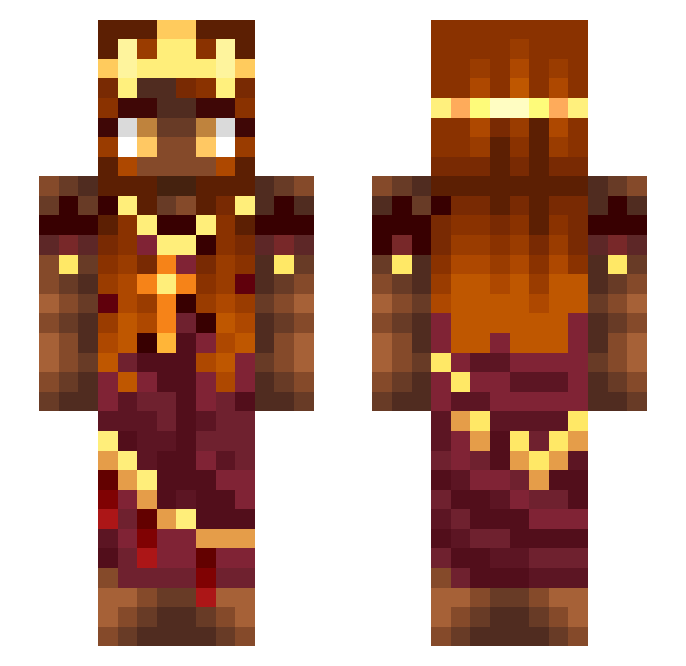 Policia1 Minecraft skin, front and back view