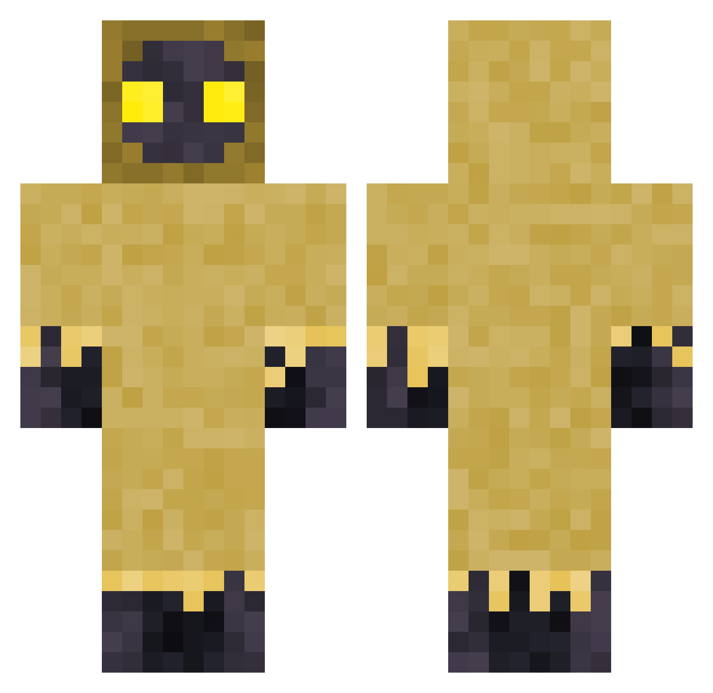 n0ssuers Minecraft skin, front and back view