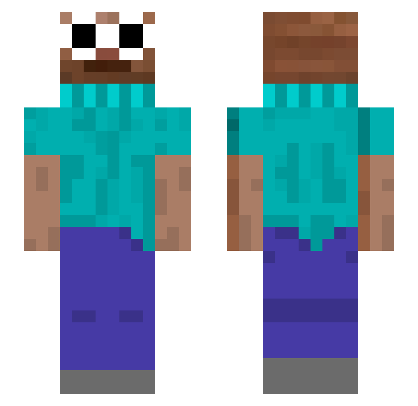 paynz__ Minecraft skin, front and back view