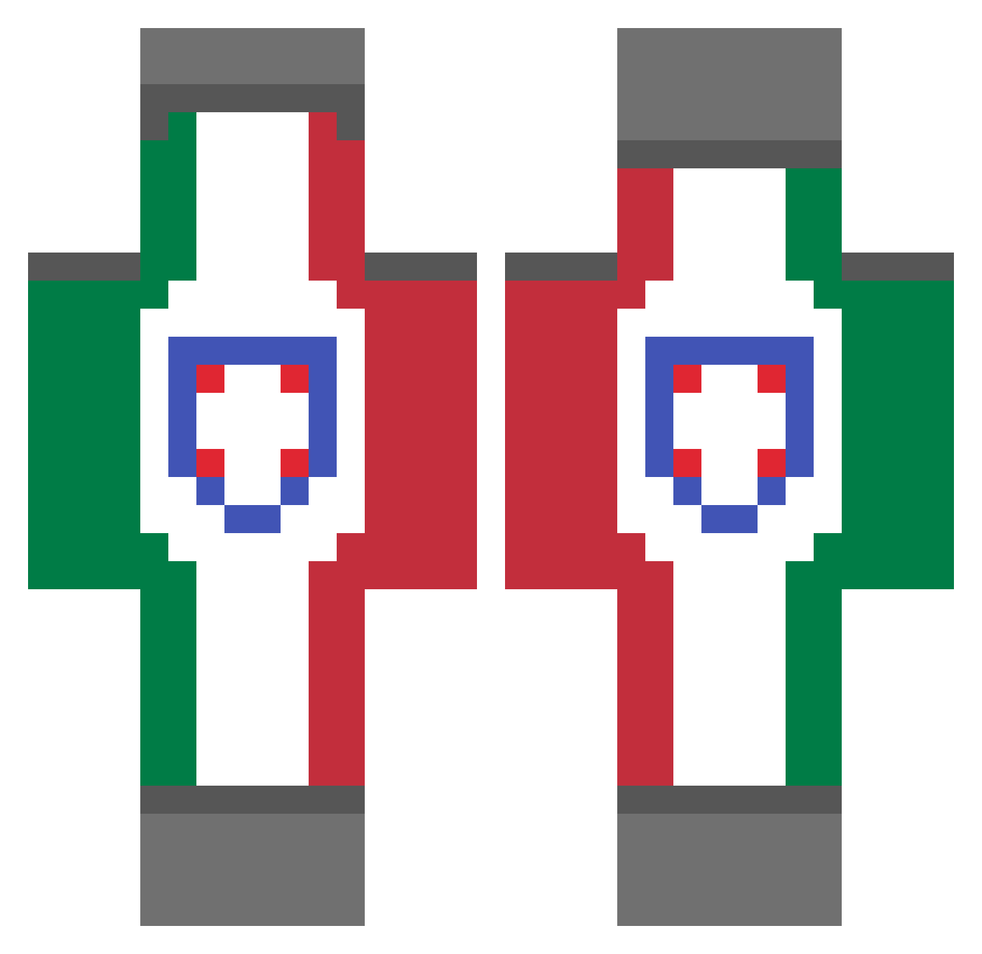 MatteoPolitano Minecraft skin, front and back view