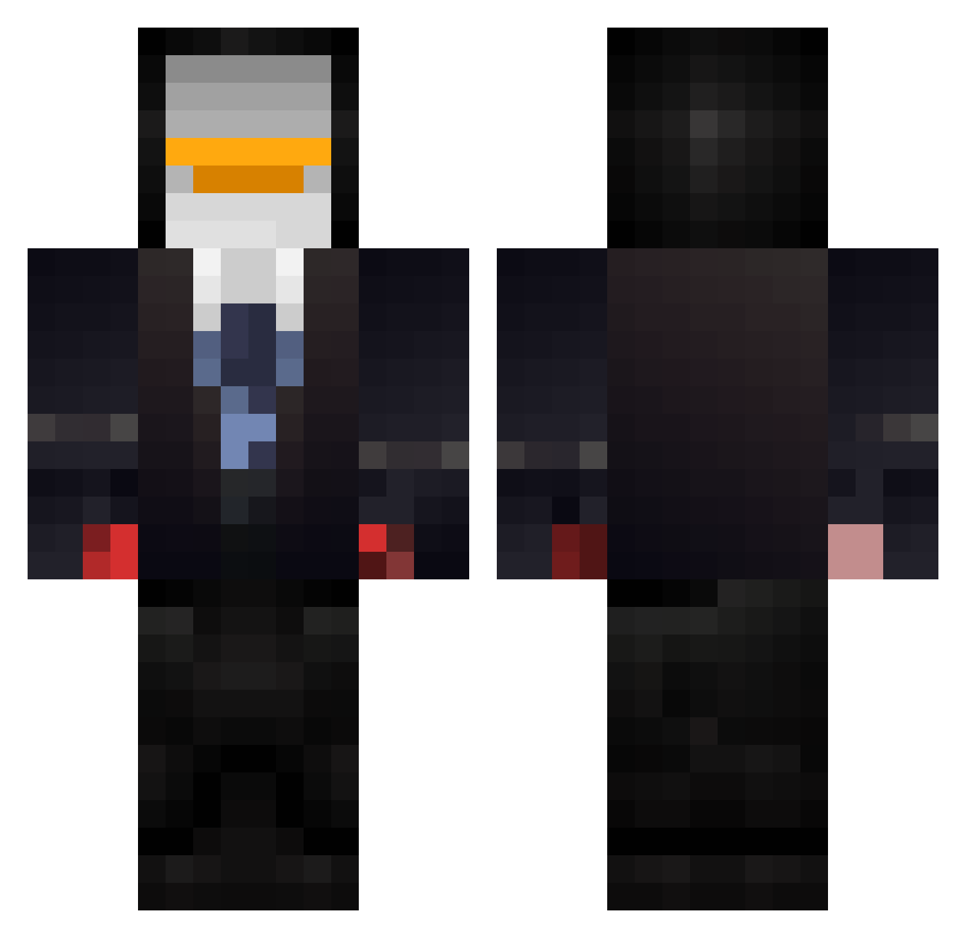 Rspookster Minecraft skin, front and back view