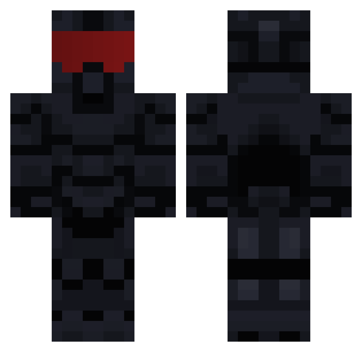 Stockades Minecraft skin, front and back view