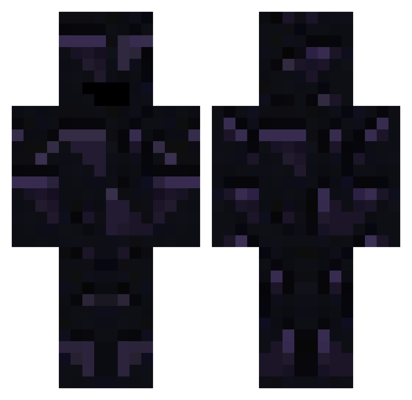 Constraints Minecraft skin, front and back view