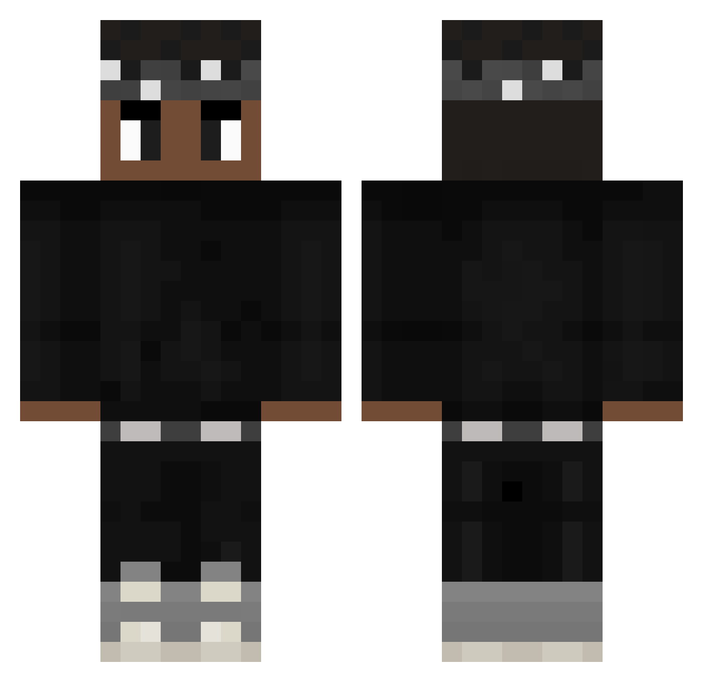 Bloody606 Minecraft skin, front and back view