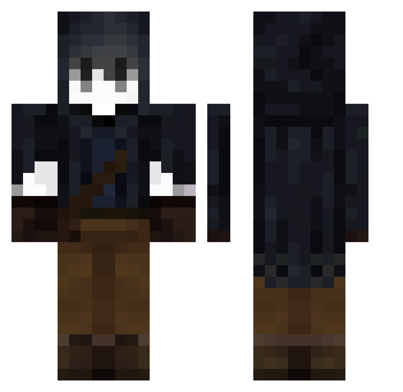 Nanarella Minecraft skin, front and back view