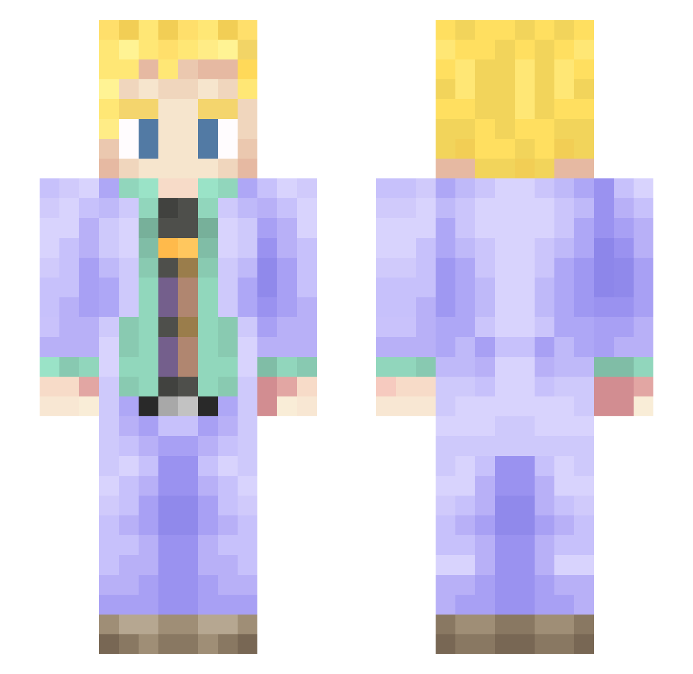 onizuklem Minecraft skin, front and back view