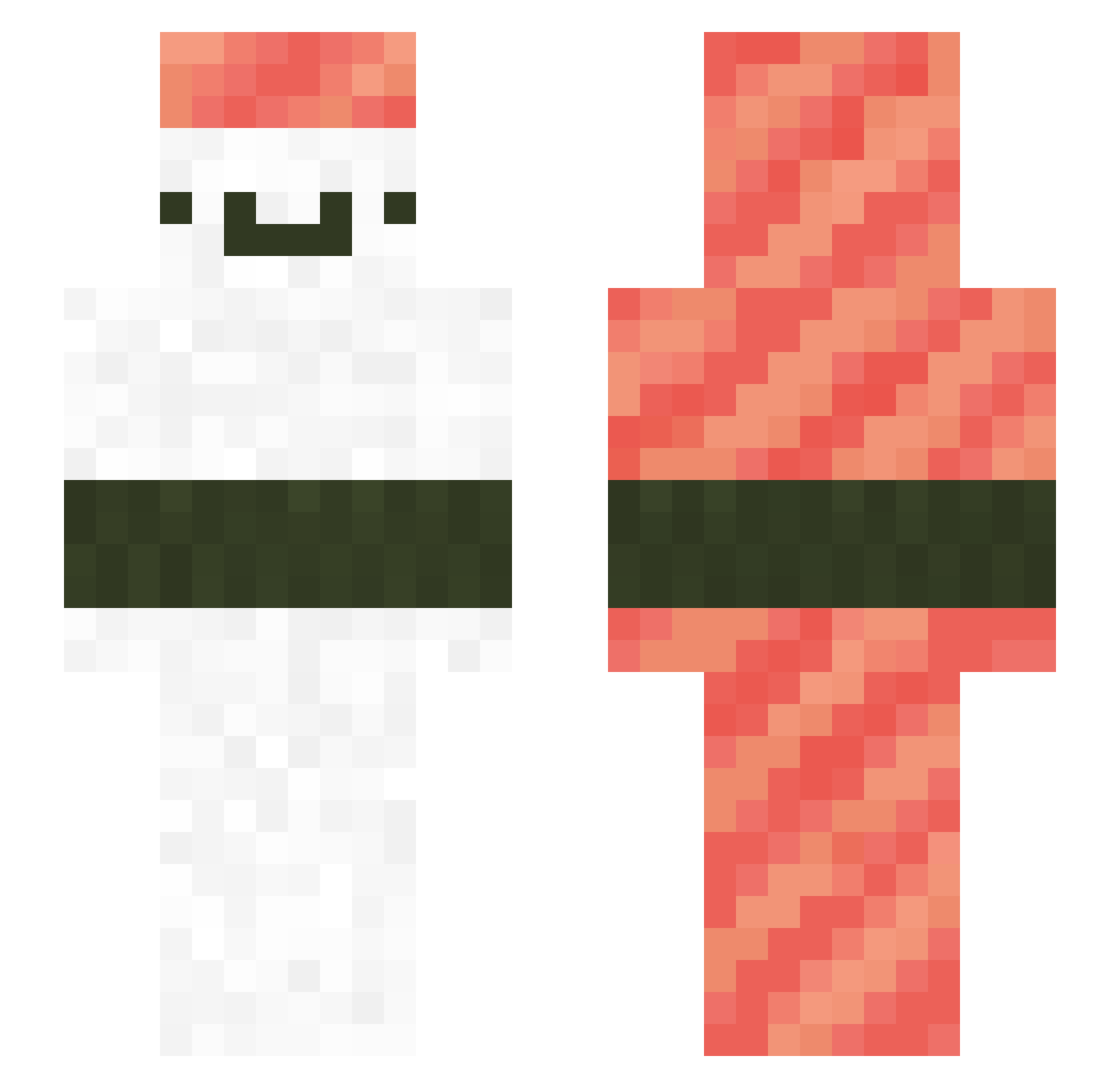 evbo3216 Minecraft skin, front and back view