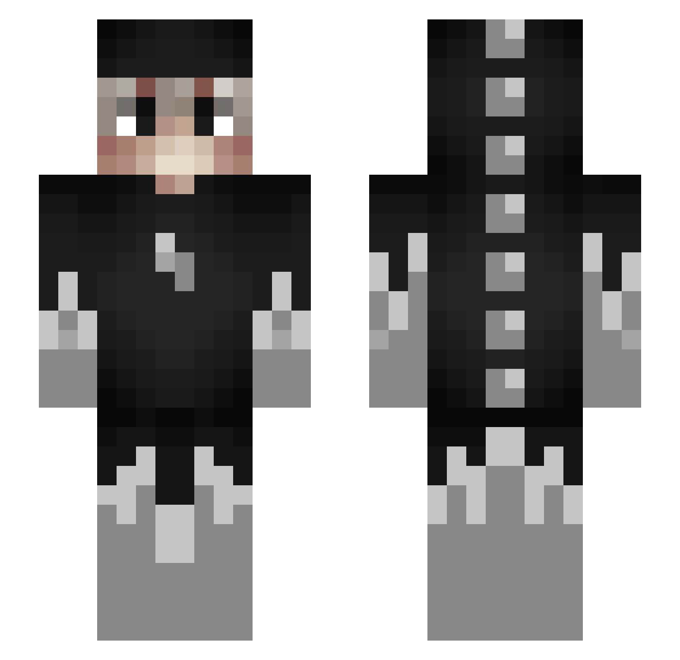 raouuul Minecraft skin, front and back view