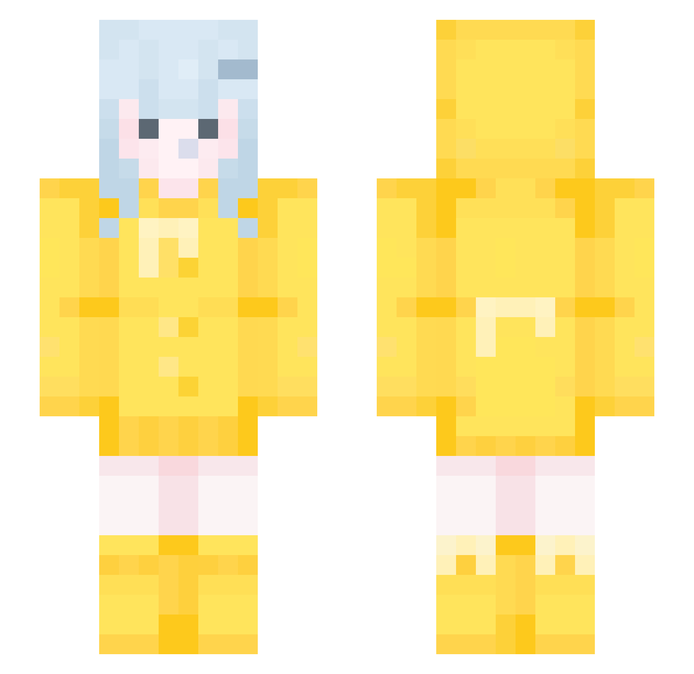 h3to_ Minecraft skin, front and back view
